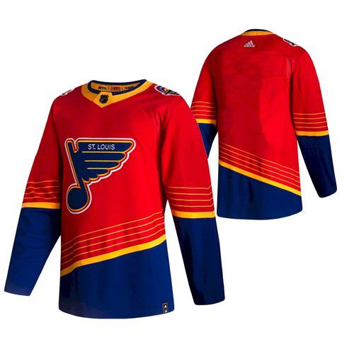 Cheap Men St. Louis Blues Blank red NHL 2021 Reverse Retro jersey